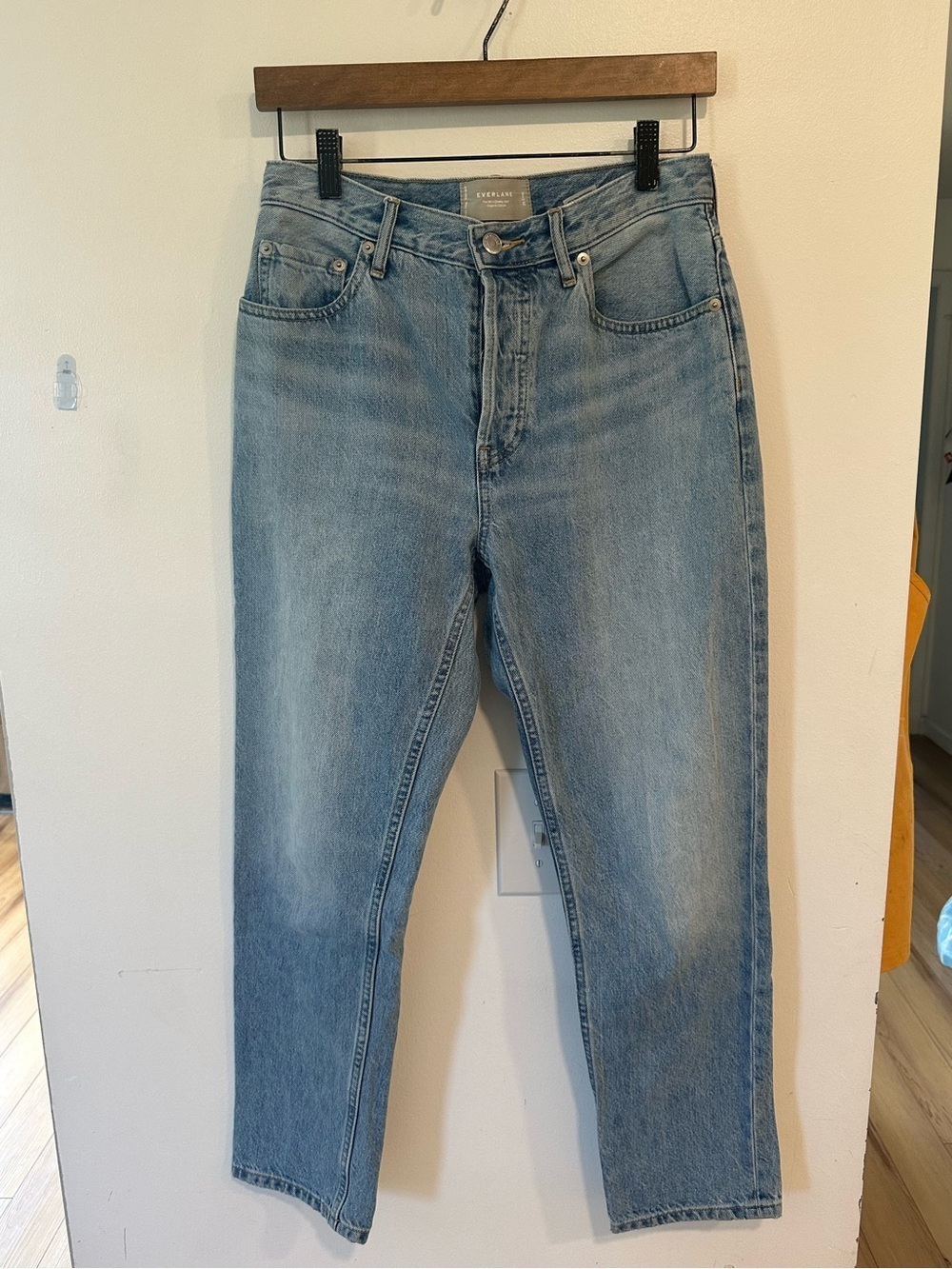 Everlane 90's Cheeky Crop Jean Organic Cotton Women’s Size 26 Button Fly Blue